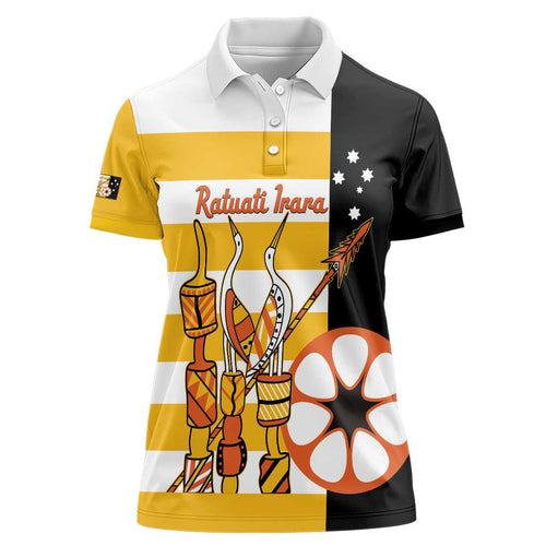 Australia Tiwi Islands Women Polo Shirt Ratuati Irara Flag Style