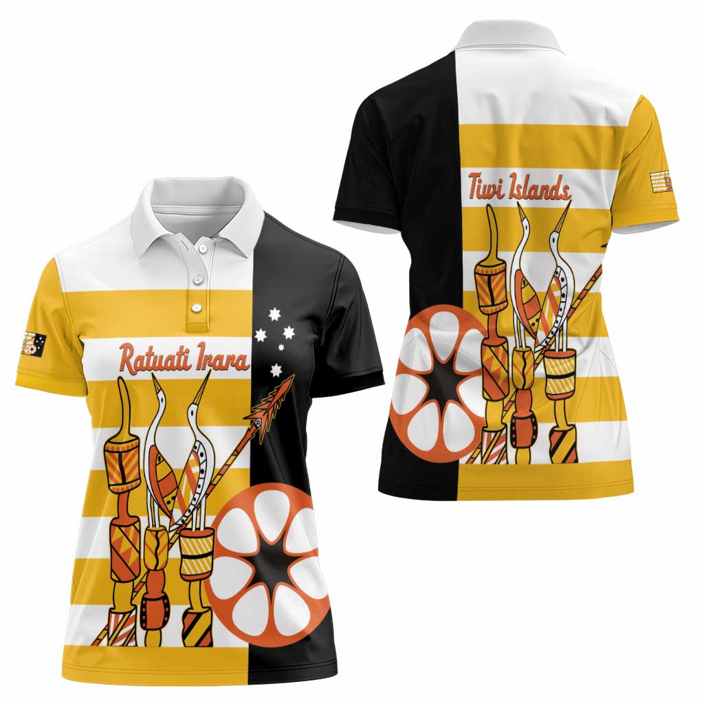 Australia Tiwi Islands Women Polo Shirt Ratuati Irara Flag Style