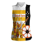 Australia Tiwi Islands Women Sleeveless Polo Shirt Ratuati Irara Flag Style