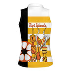 Australia Tiwi Islands Women Sleeveless Polo Shirt Ratuati Irara Flag Style