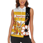 Australia Tiwi Islands Women Sleeveless Polo Shirt Ratuati Irara Flag Style