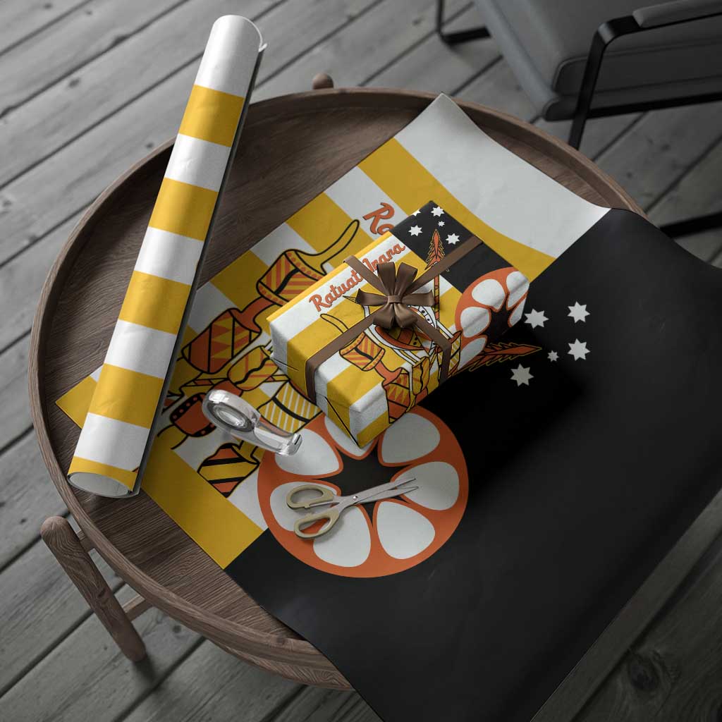 Australia Tiwi Islands Wrapping Paper Ratuati Irara Flag Style - Aussie Hoodie