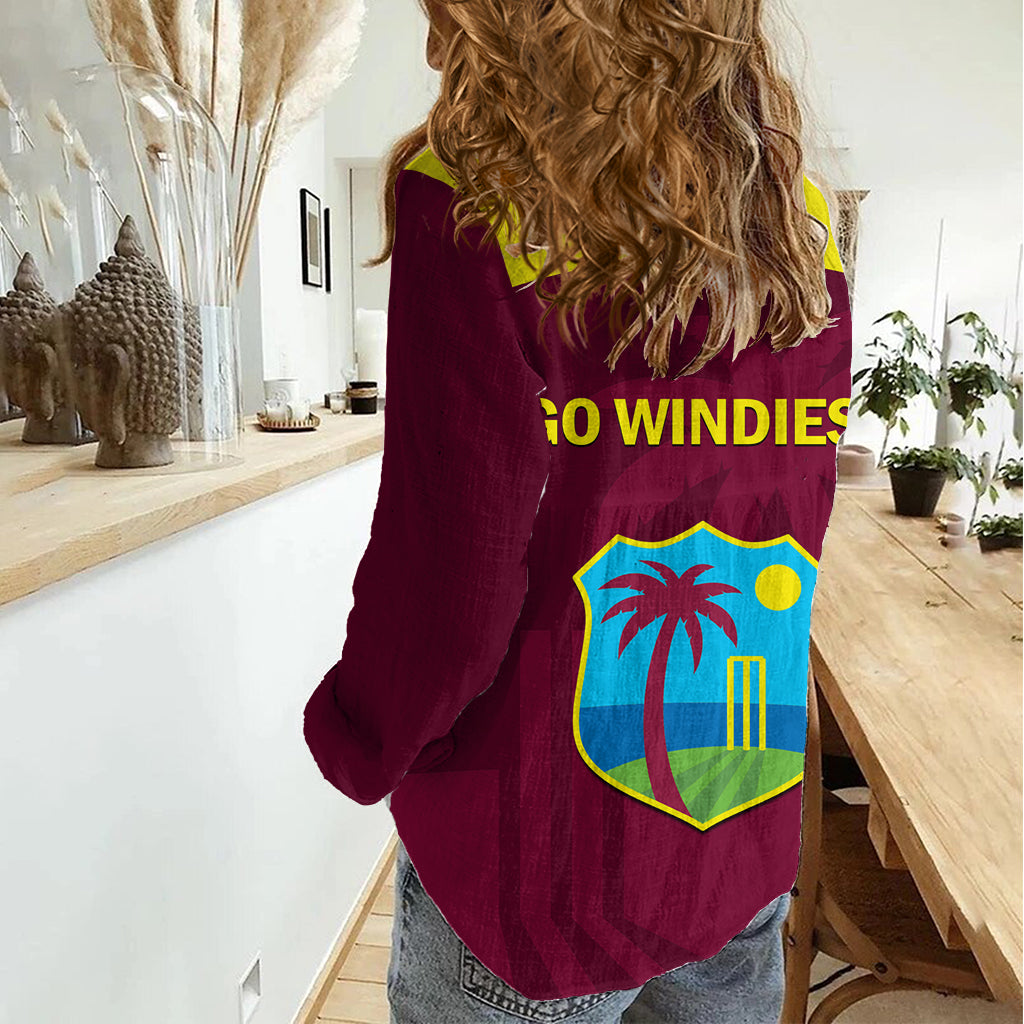 West Indies Cricket Women Casual Shirt Go Windies Dynamic Version 2023 LT14