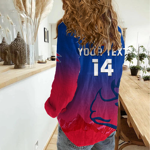 Personalised Nepal Cricket Women Casual Shirt Dynamic Version 2023 LT14