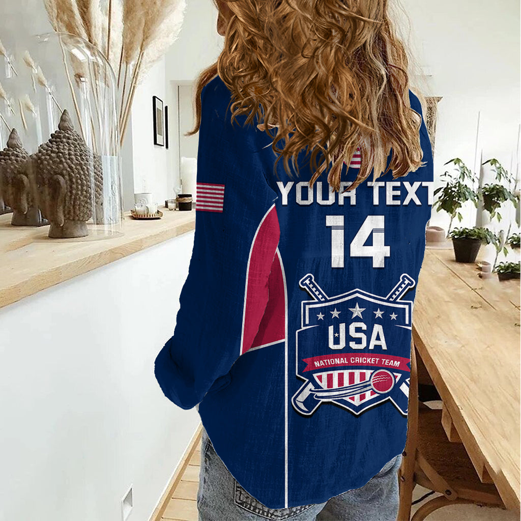 Personalised United States Cricket Women Casual Shirt Go USA Dynamic Version 2023 LT14