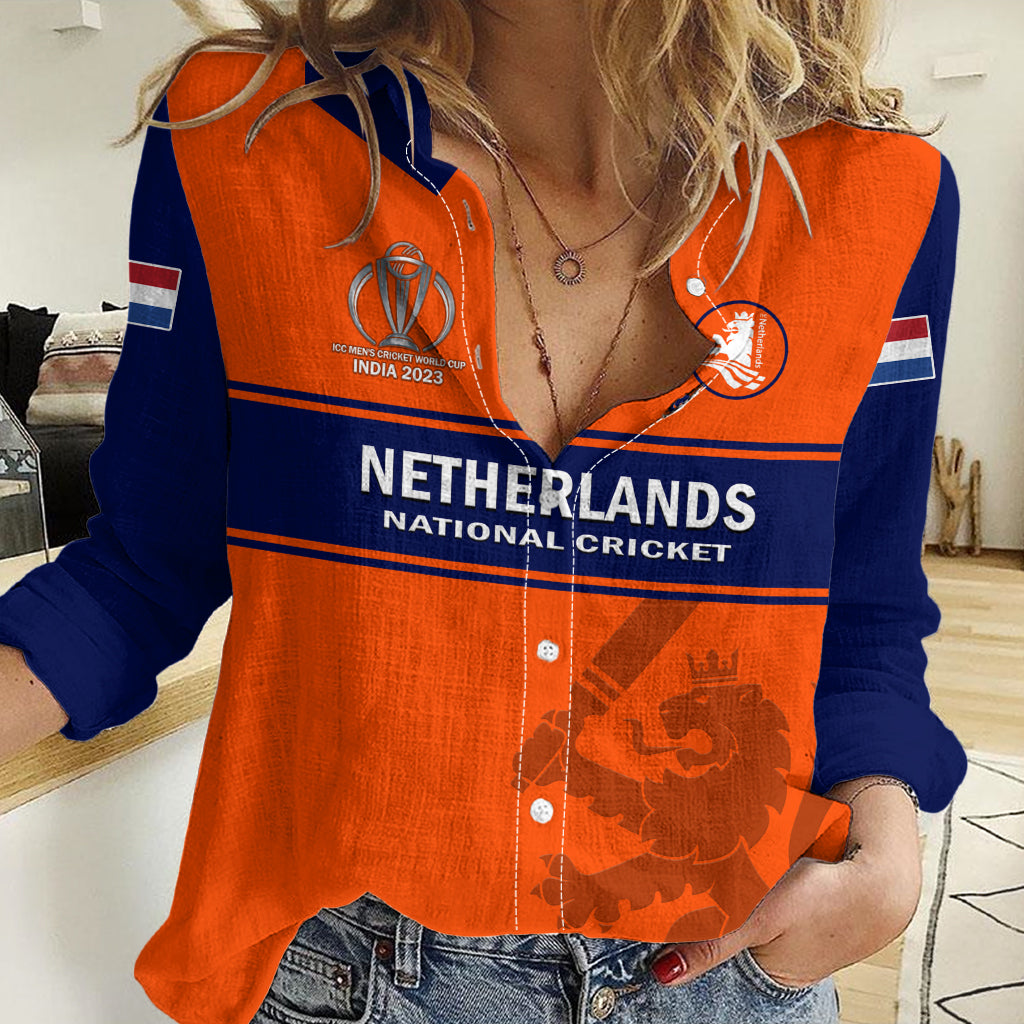 Netherlands Cricket Women Casual Shirt Dynamic Version 2023 LT14
