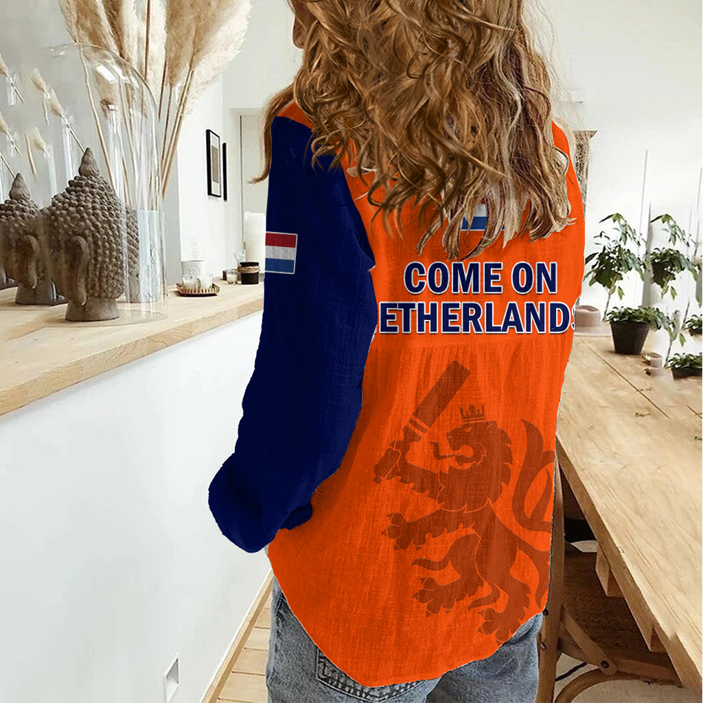 Netherlands Cricket Women Casual Shirt Dynamic Version 2023 LT14