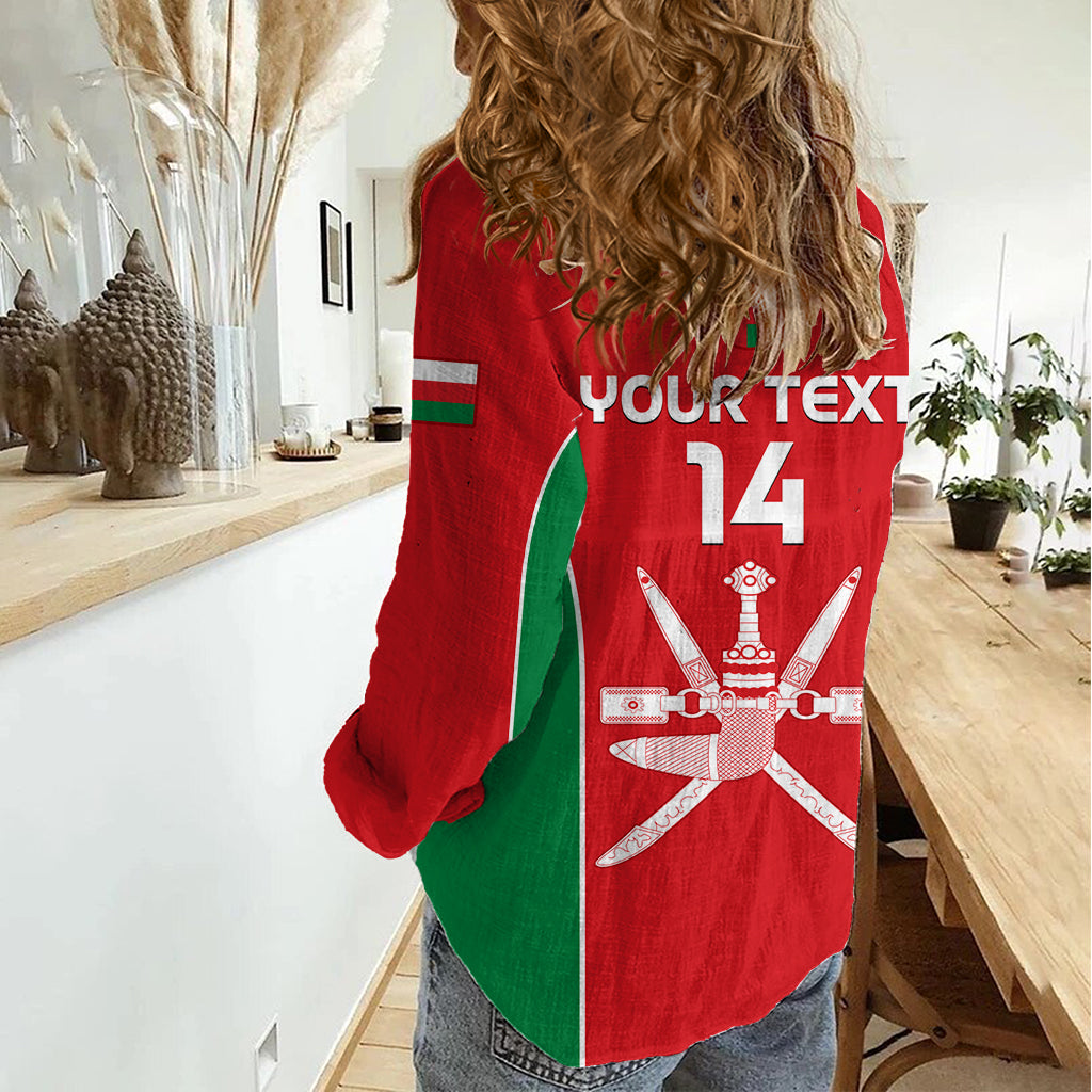Personalised Oman Cricket Women Casual Shirt Dynamic Version 2023 LT14