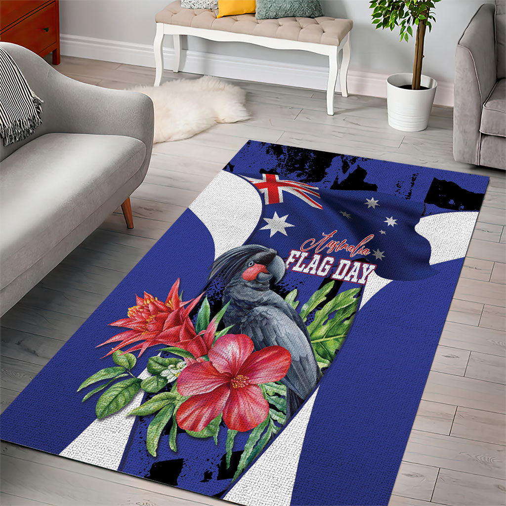 Australian National Flag Day Area Rug Palm Cockatoo Proud Of Our Flag