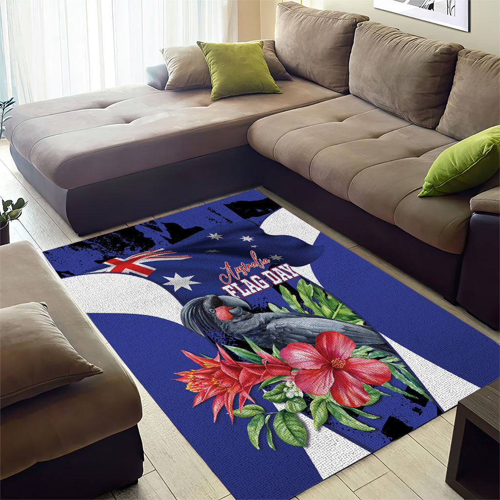 Australian National Flag Day Area Rug Palm Cockatoo Proud Of Our Flag