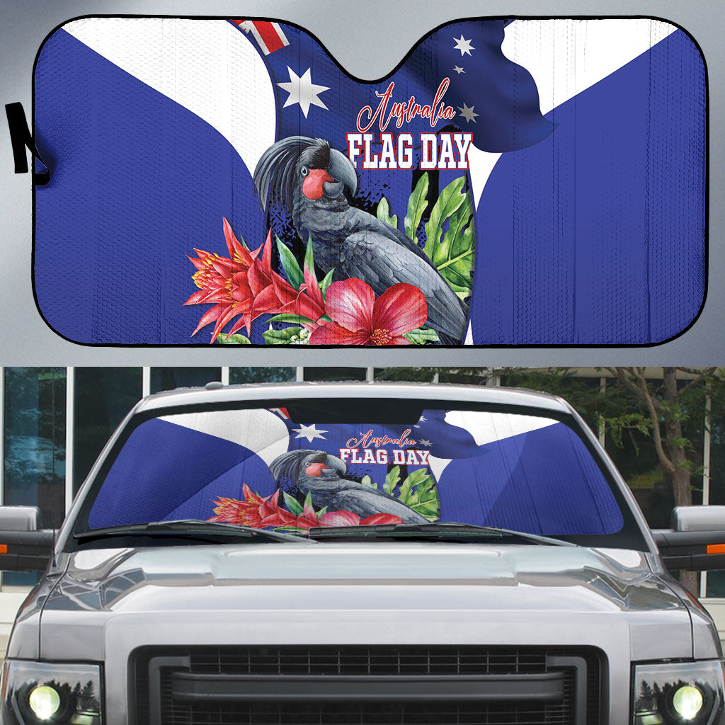 Australian National Flag Day Auto Sun Shade Palm Cockatoo Proud Of Our Flag