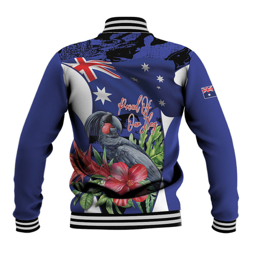 Australian National Flag Day Baseball Jacket Palm Cockatoo Proud Of Our Flag