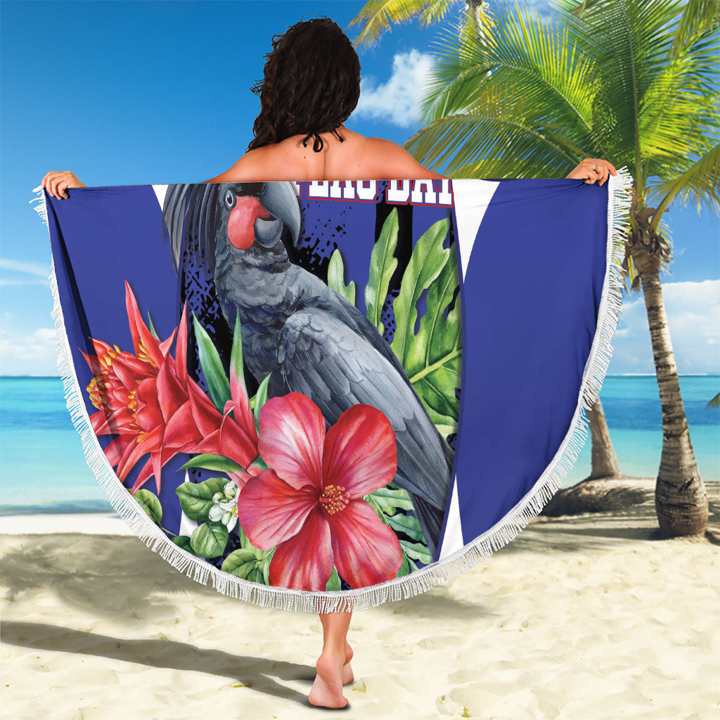 Australian National Flag Day Beach Blanket Palm Cockatoo Proud Of Our Flag