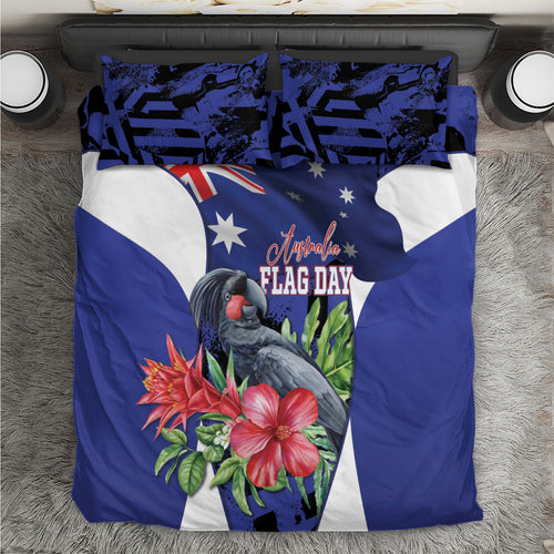 Australian National Flag Day Bedding Set Palm Cockatoo Proud Of Our Flag