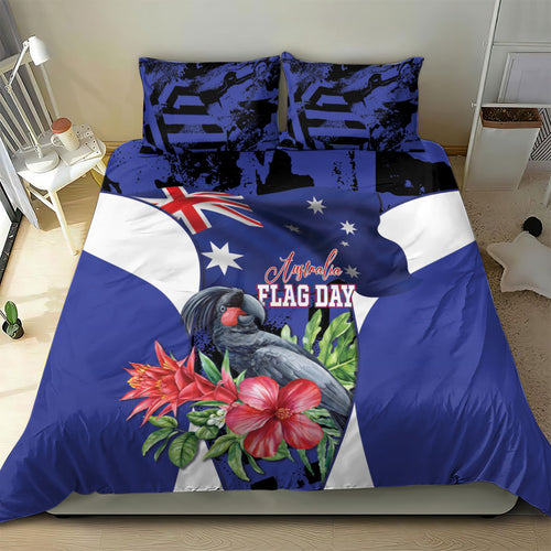 Australian National Flag Day Bedding Set Palm Cockatoo Proud Of Our Flag