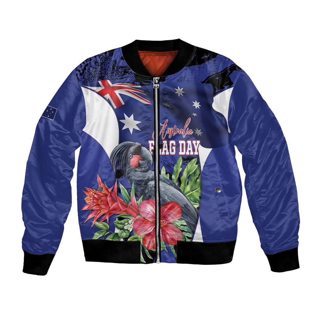 Australian National Flag Day Bomber Jacket Palm Cockatoo Proud Of Our Flag