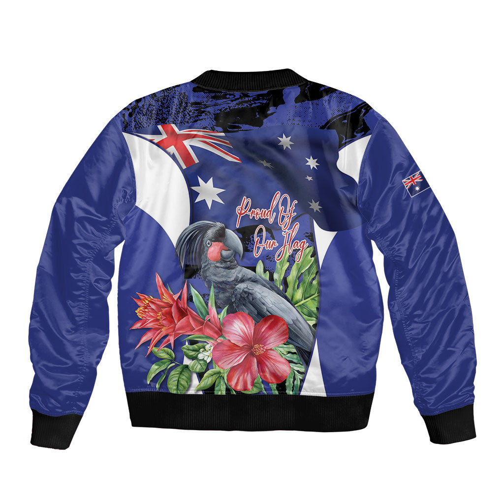 Australian National Flag Day Bomber Jacket Palm Cockatoo Proud Of Our Flag