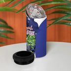 Australian National Flag Day 4 in 1 Can Cooler Tumbler Palm Cockatoo Proud Of Our Flag