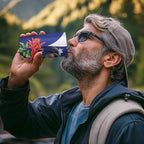 Australian National Flag Day 4 in 1 Can Cooler Tumbler Palm Cockatoo Proud Of Our Flag