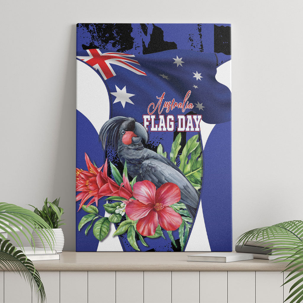 Australian National Flag Day Canvas Wall Art Palm Cockatoo Proud Of Our Flag