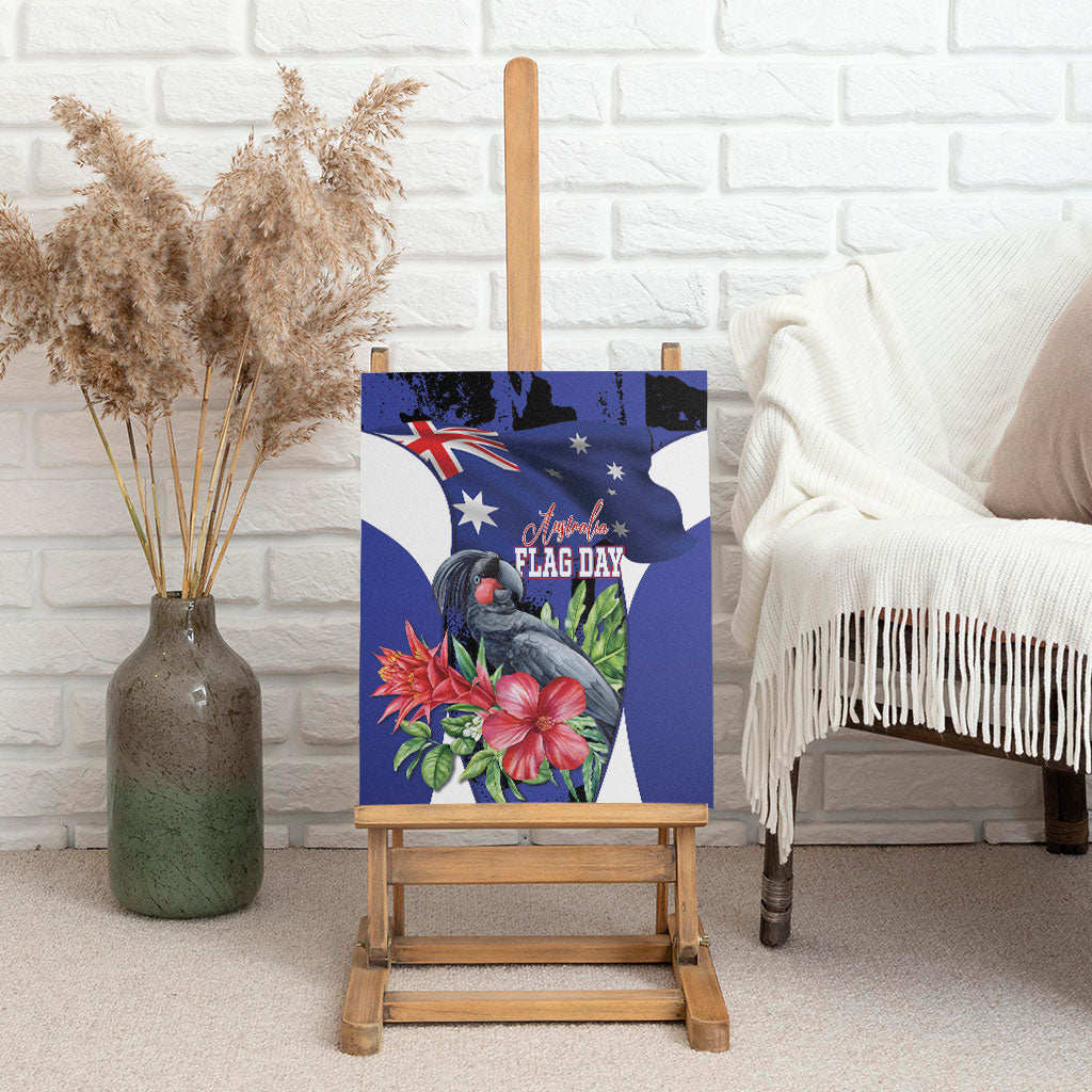 Australian National Flag Day Canvas Wall Art Palm Cockatoo Proud Of Our Flag