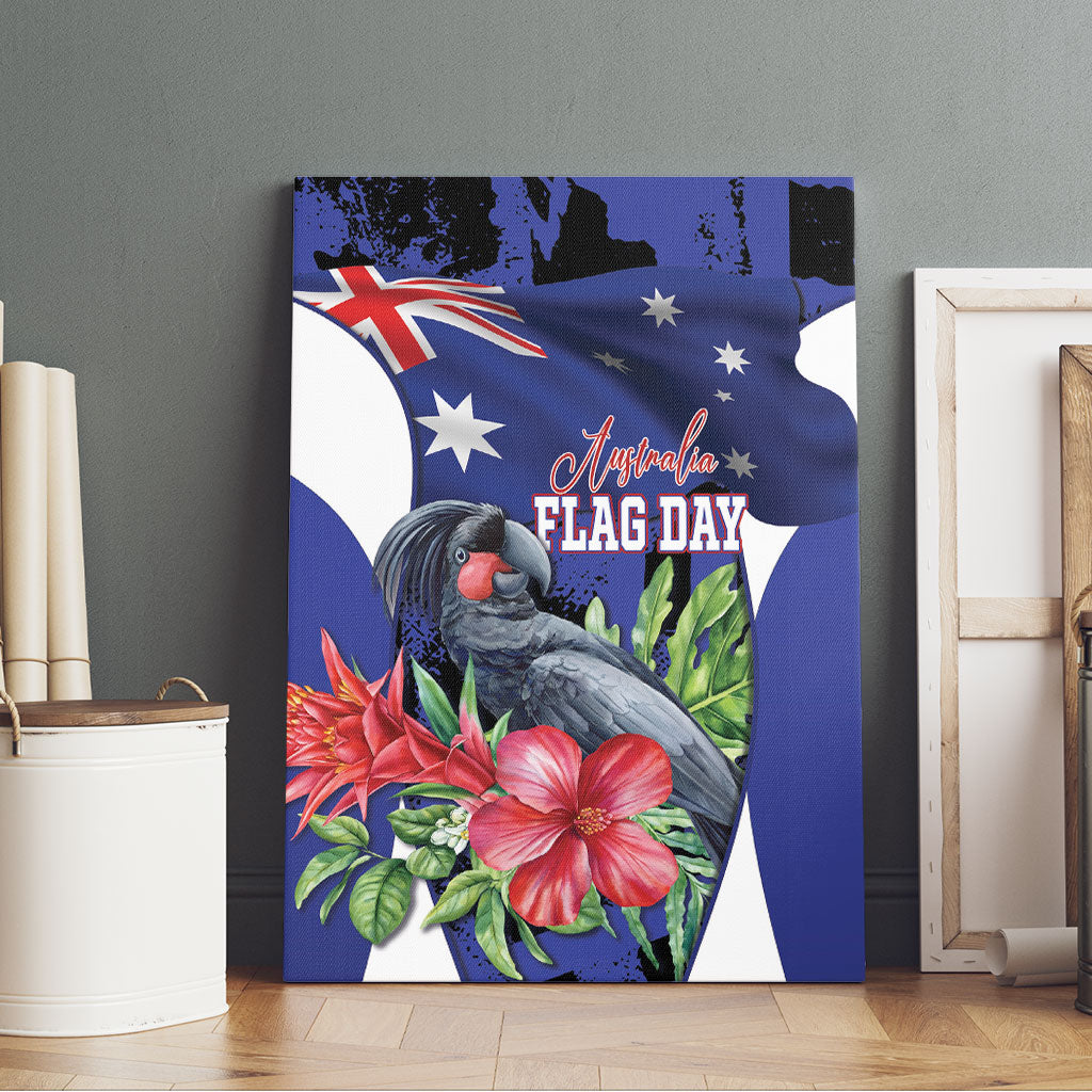 Australian National Flag Day Canvas Wall Art Palm Cockatoo Proud Of Our Flag