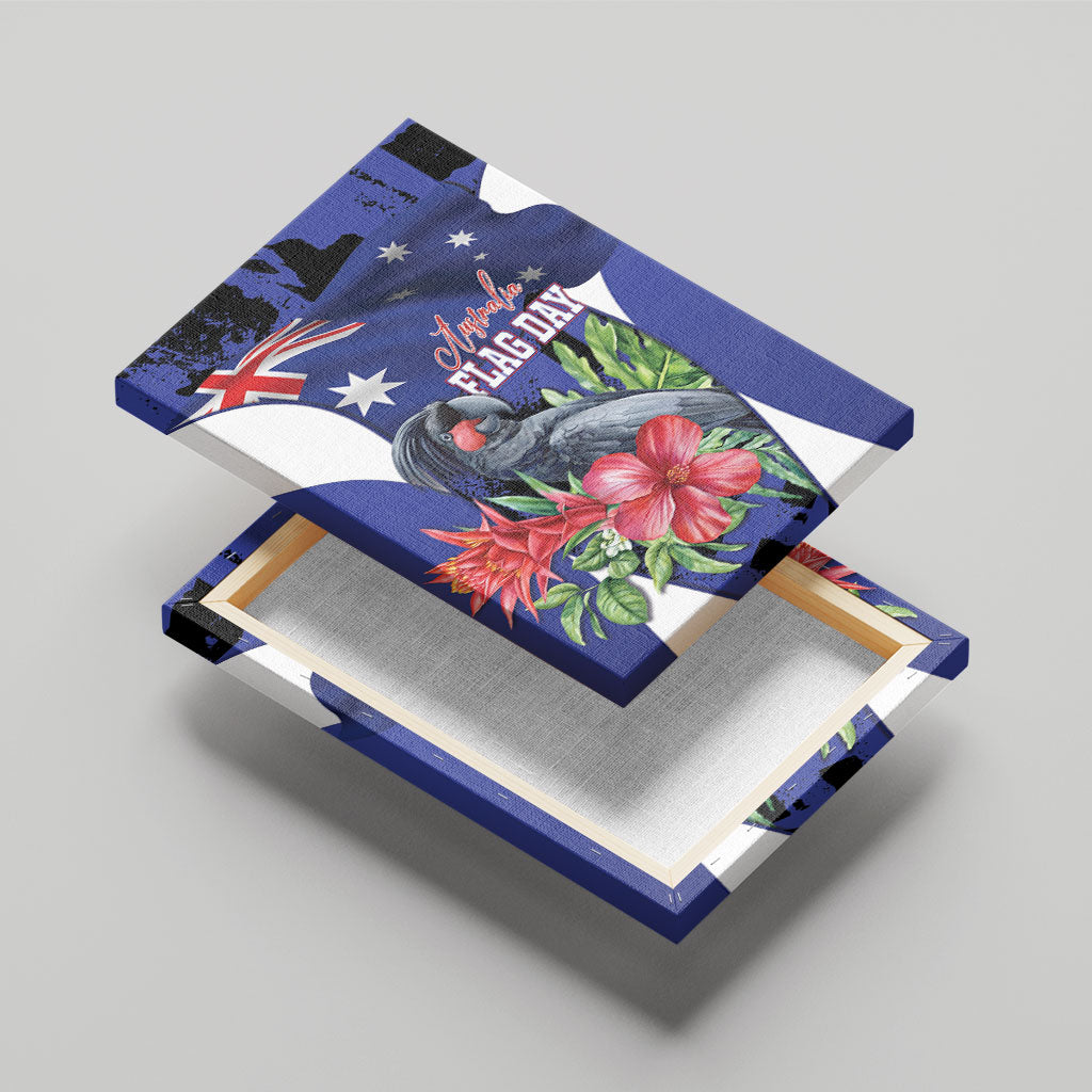Australian National Flag Day Canvas Wall Art Palm Cockatoo Proud Of Our Flag