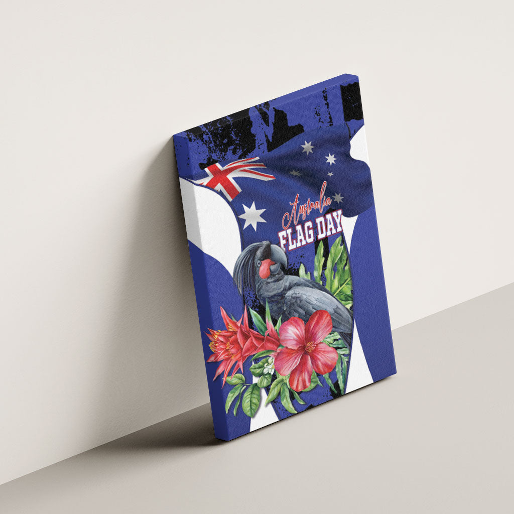 Australian National Flag Day Canvas Wall Art Palm Cockatoo Proud Of Our Flag