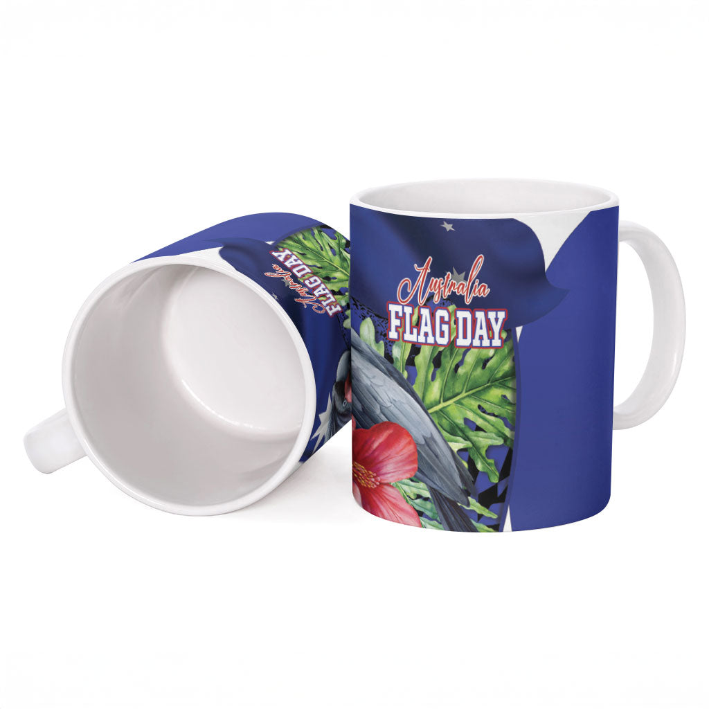 Australian National Flag Day Ceramic Mug Palm Cockatoo Proud Of Our Flag
