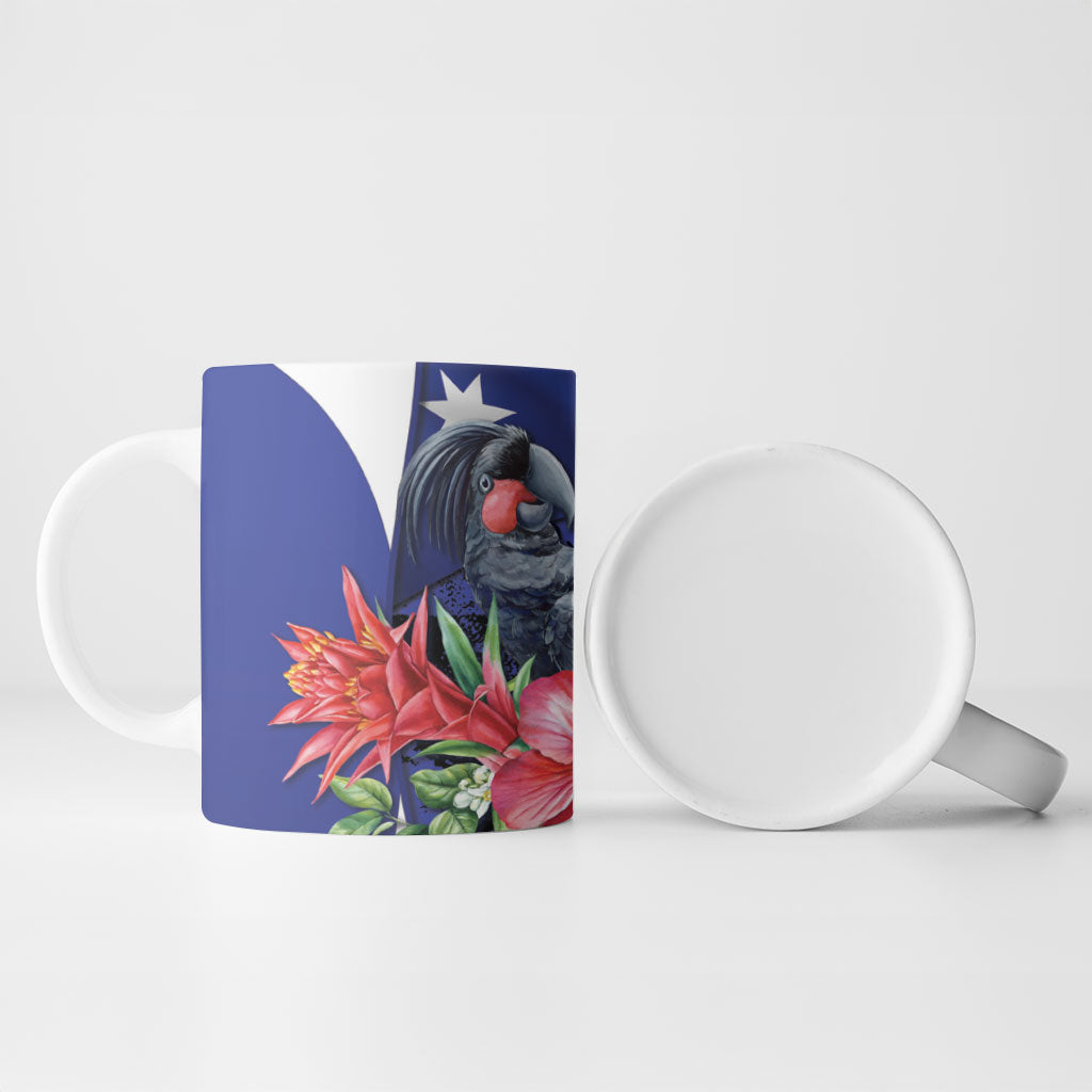 Australian National Flag Day Ceramic Mug Palm Cockatoo Proud Of Our Flag