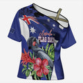 Australian National Flag Day Cross Shoulder Shirt Palm Cockatoo Proud Of Our Flag