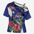 Australian National Flag Day Cross Shoulder Shirt Palm Cockatoo Proud Of Our Flag
