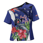 Australian National Flag Day Cross Shoulder Shirt Palm Cockatoo Proud Of Our Flag