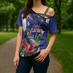 Australian National Flag Day Cross Shoulder Shirt Palm Cockatoo Proud Of Our Flag