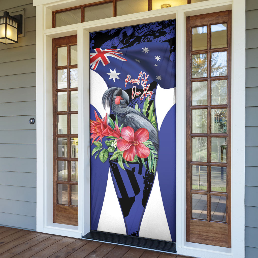 Australian National Flag Day Door Cover Palm Cockatoo Proud Of Our Flag