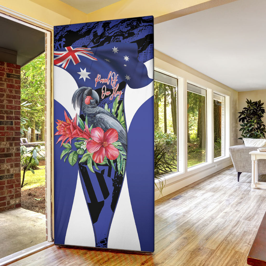 Australian National Flag Day Door Cover Palm Cockatoo Proud Of Our Flag