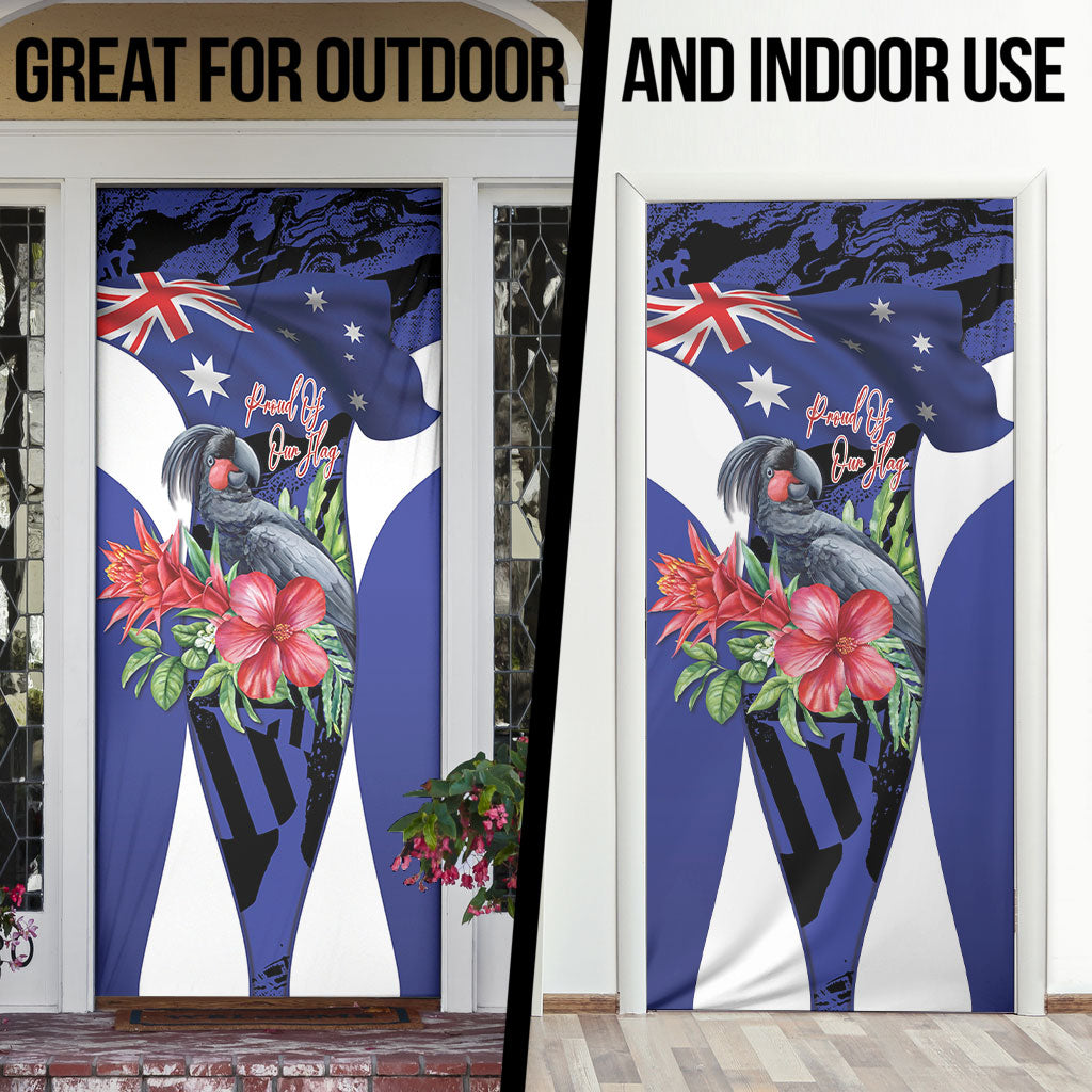 Australian National Flag Day Door Cover Palm Cockatoo Proud Of Our Flag