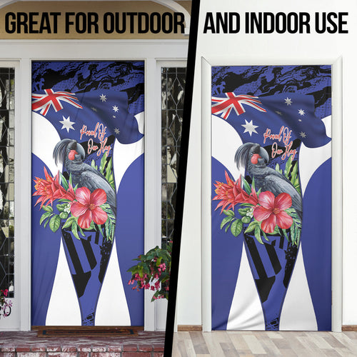 Australian National Flag Day Door Cover Palm Cockatoo Proud Of Our Flag