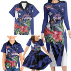 Australian National Flag Day Family Matching Long Sleeve Bodycon Dress and Hawaiian Shirt Palm Cockatoo Proud Of Our Flag