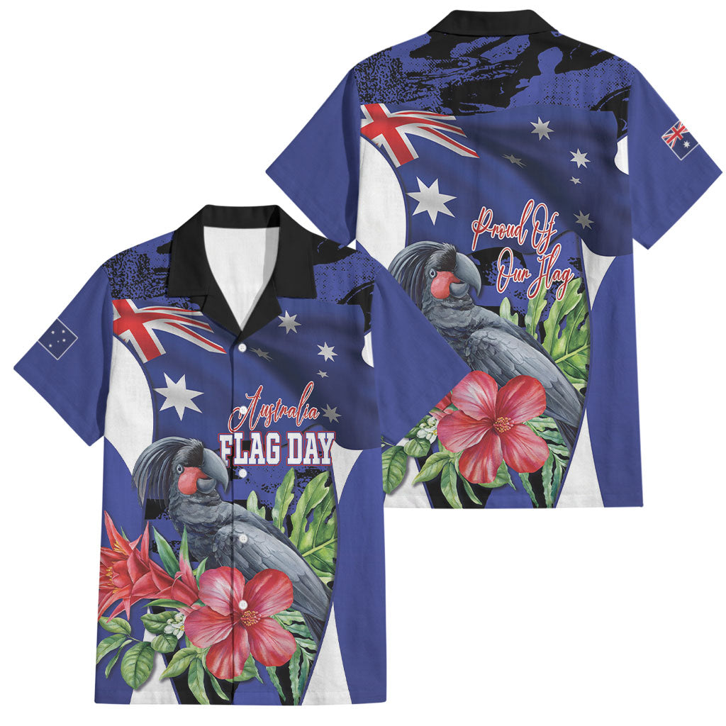 Australian National Flag Day Family Matching Long Sleeve Bodycon Dress and Hawaiian Shirt Palm Cockatoo Proud Of Our Flag