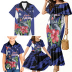 Australian National Flag Day Family Matching Mermaid Dress and Hawaiian Shirt Palm Cockatoo Proud Of Our Flag