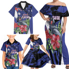 Australian National Flag Day Family Matching Off Shoulder Maxi Dress and Hawaiian Shirt Palm Cockatoo Proud Of Our Flag