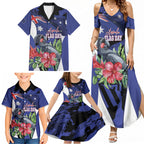 Australian National Flag Day Family Matching Summer Maxi Dress and Hawaiian Shirt Palm Cockatoo Proud Of Our Flag