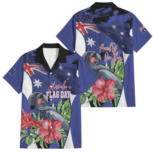 Australian National Flag Day Family Matching Summer Maxi Dress and Hawaiian Shirt Palm Cockatoo Proud Of Our Flag