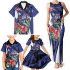 Australian National Flag Day Family Matching Tank Maxi Dress and Hawaiian Shirt Palm Cockatoo Proud Of Our Flag