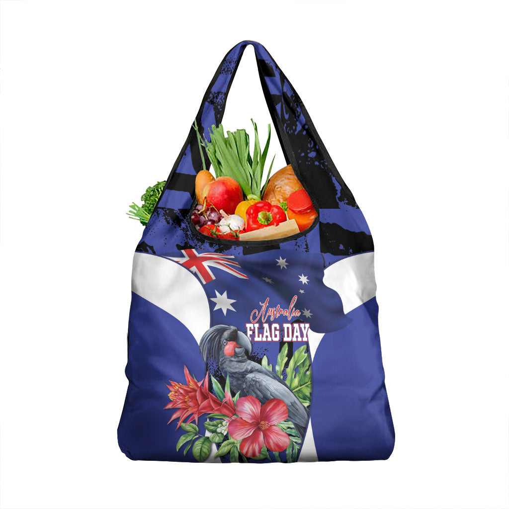Australian National Flag Day Grocery Bag Palm Cockatoo Proud Of Our Flag