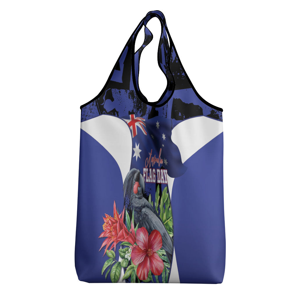 Australian National Flag Day Grocery Bag Palm Cockatoo Proud Of Our Flag