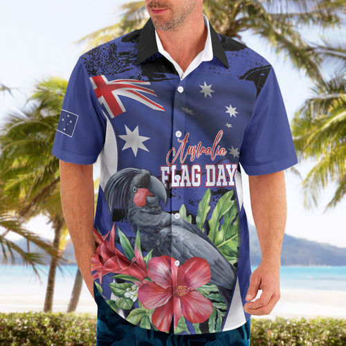 Australian National Flag Day Hawaiian Shirt Palm Cockatoo Proud Of Our Flag