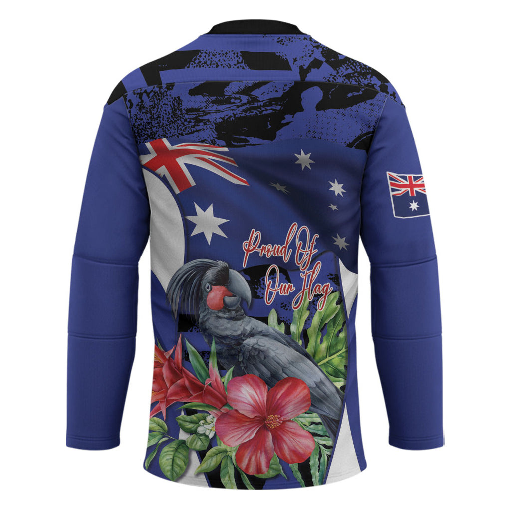 Australian National Flag Day Hockey Jersey Palm Cockatoo Proud Of Our Flag