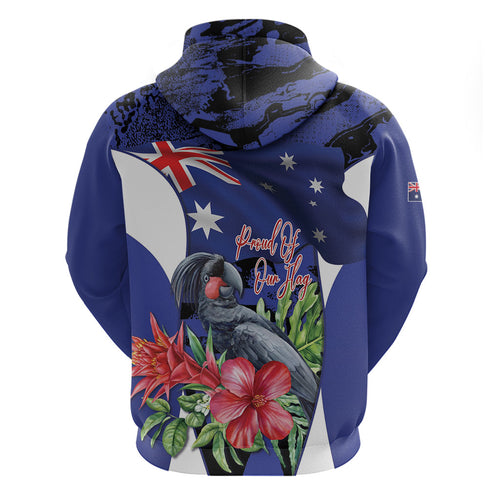 Australian National Flag Day Hoodie Palm Cockatoo Proud Of Our Flag
